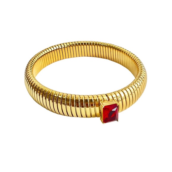 Jewelry - 18k Gold Plated Bracelet/Bangle -Ruby🩸